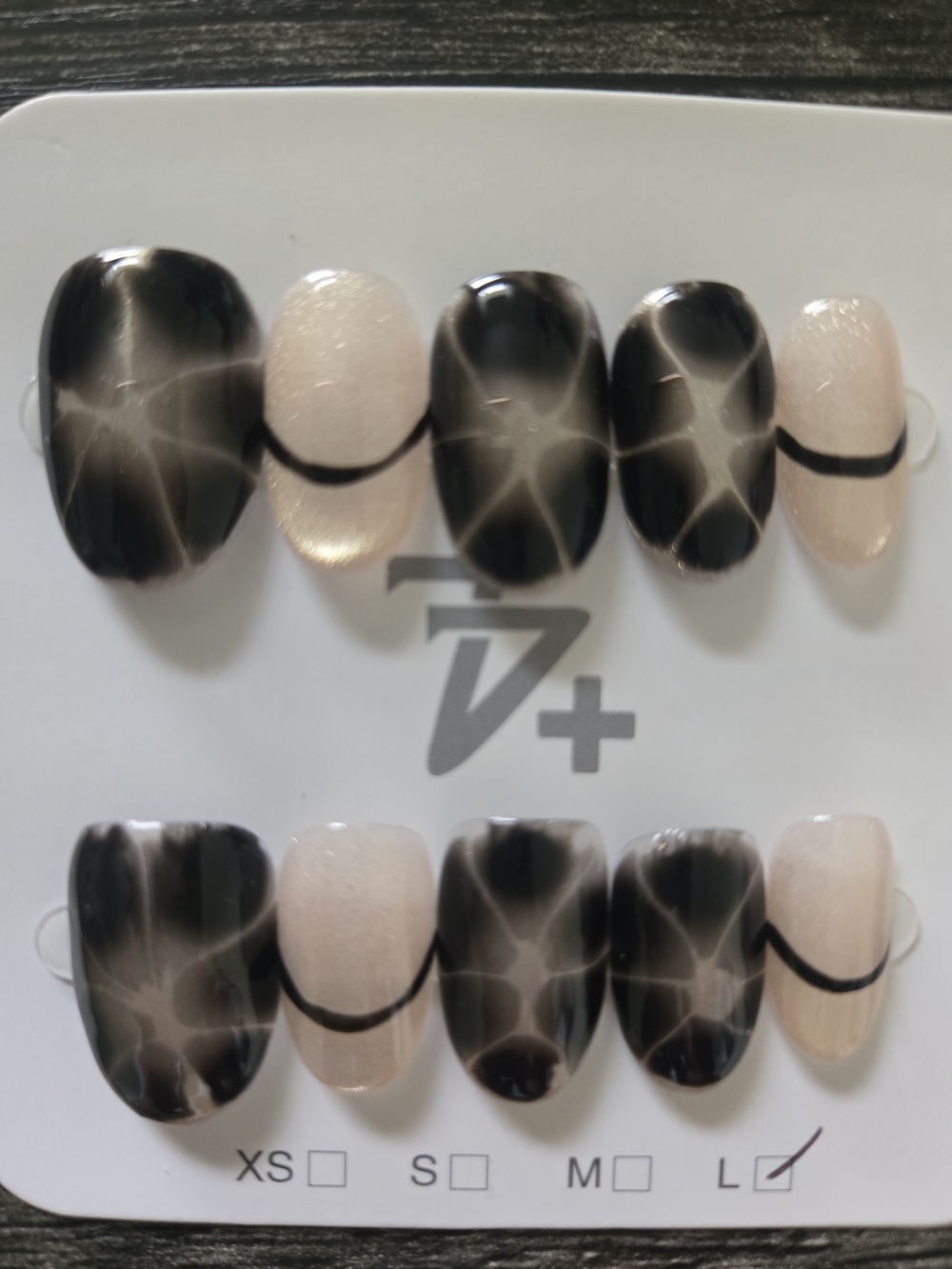 Dashing Diva Abstract Black & Pink Press-On Nails NWT